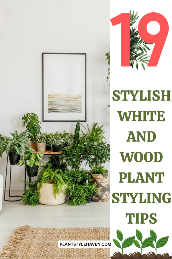 Stylish White and Wood Plant Styling Tips