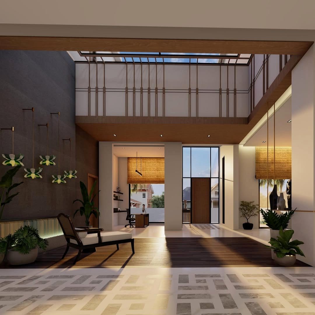 Skylight in Scandinavian interior