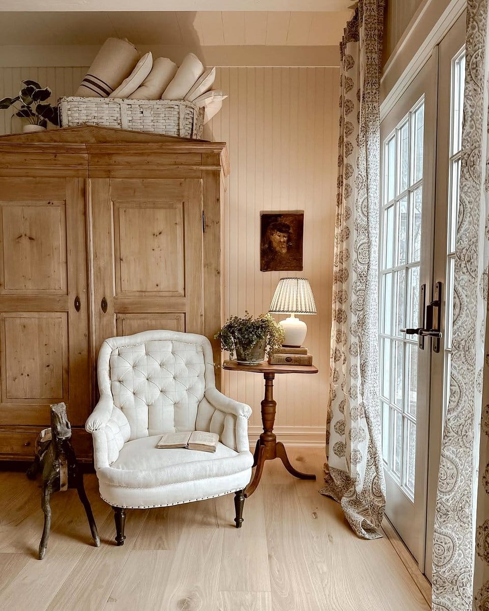 cozy plant corner with morning light