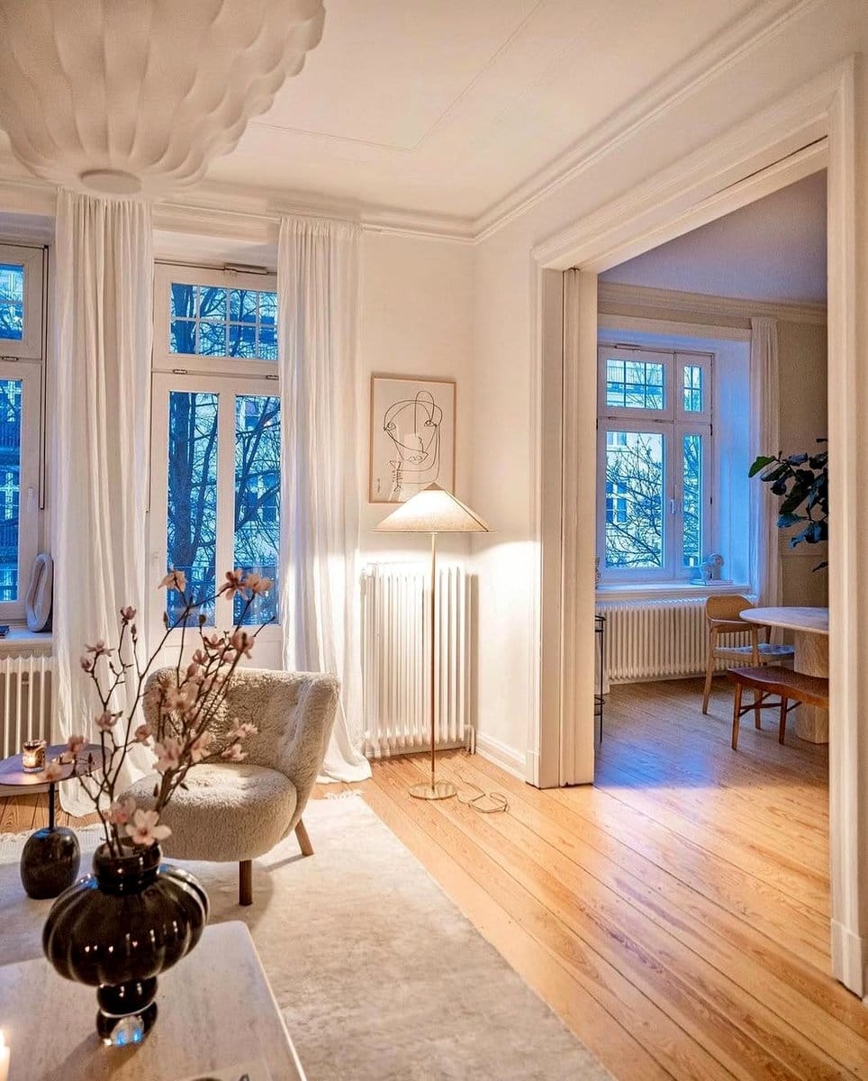 Architectural detail in Scandinavian home