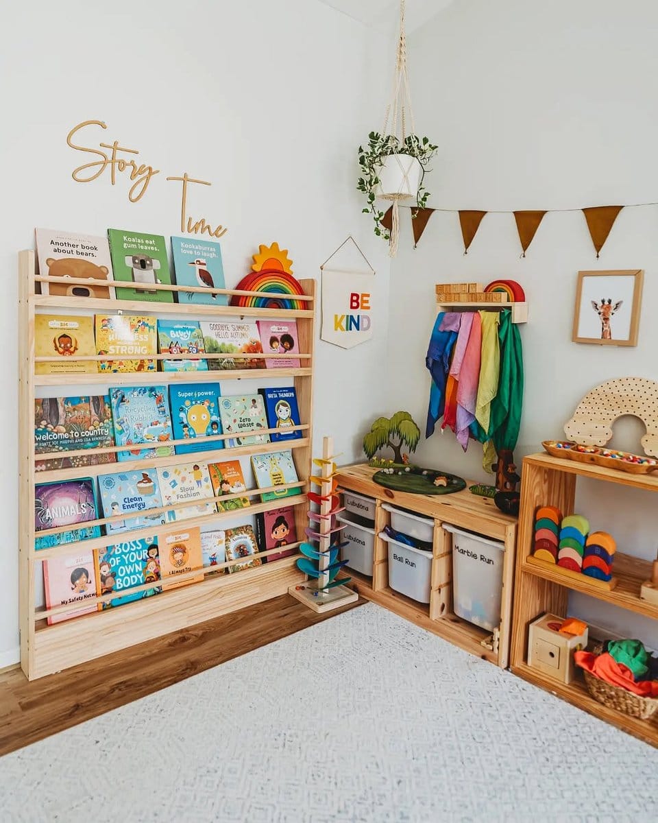 children’s play area with boundaries