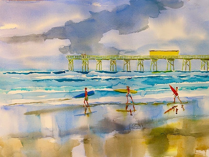 framed tropical watercolor art prints