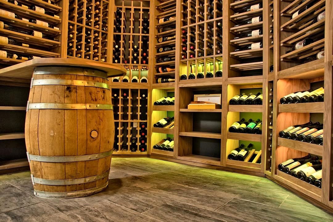 wine bottle planters with metal and wood