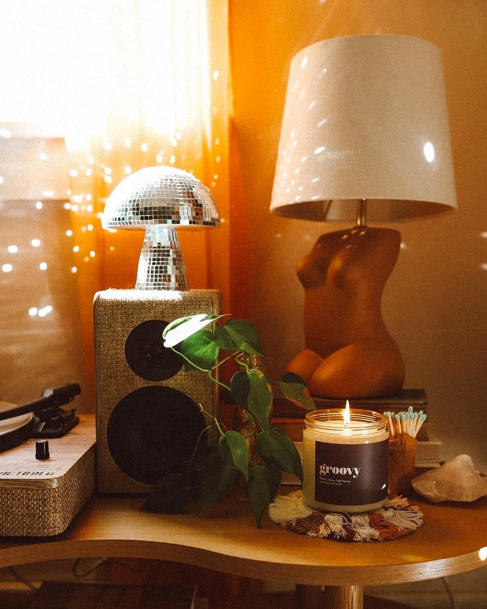 living room with diverse plant collection