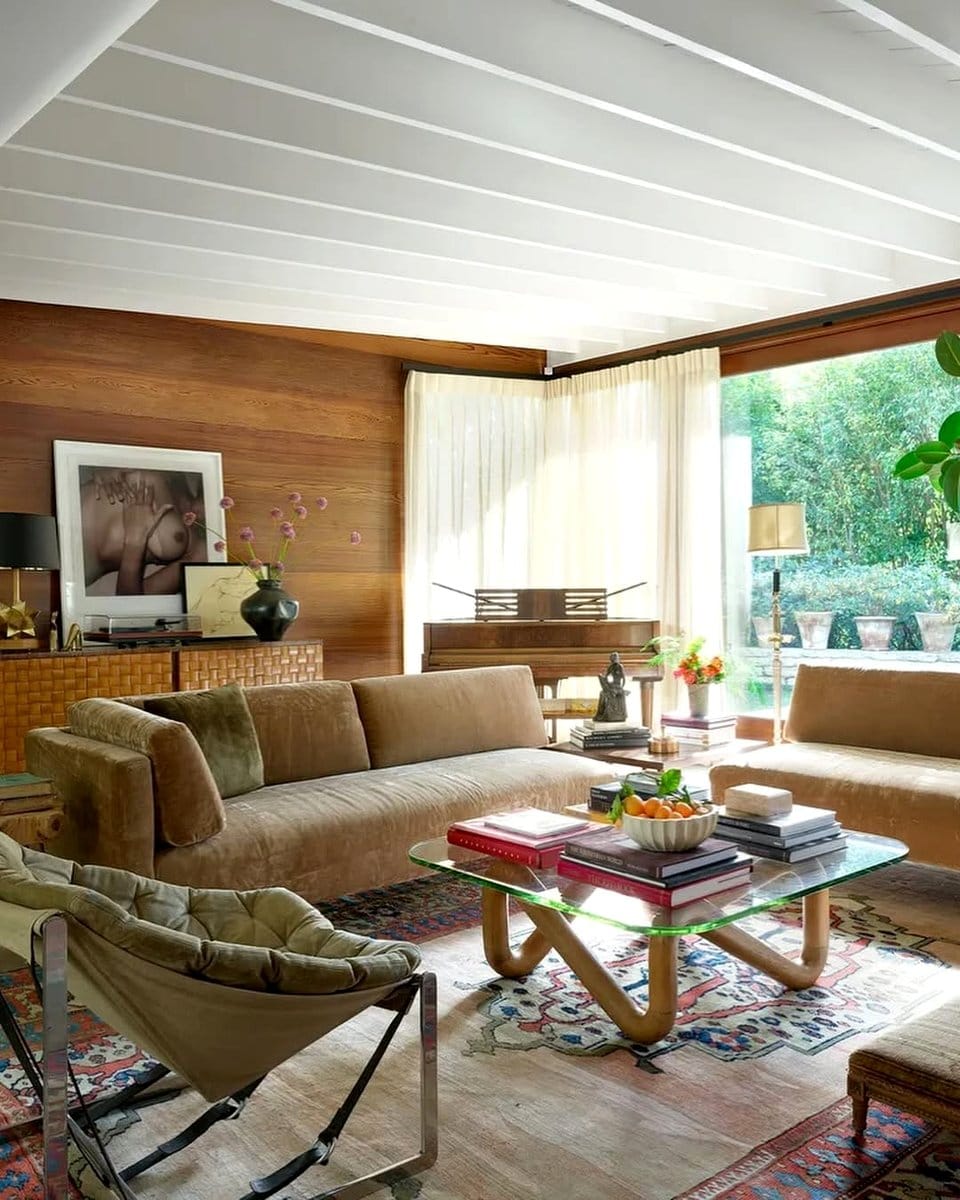 large Persian rug in living room