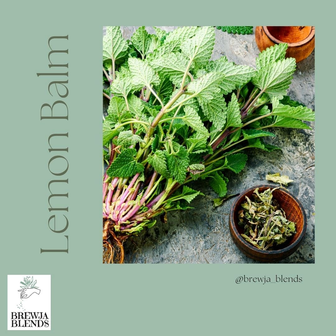 potted peppermint, chamomile, and lemon balm in a tea corner