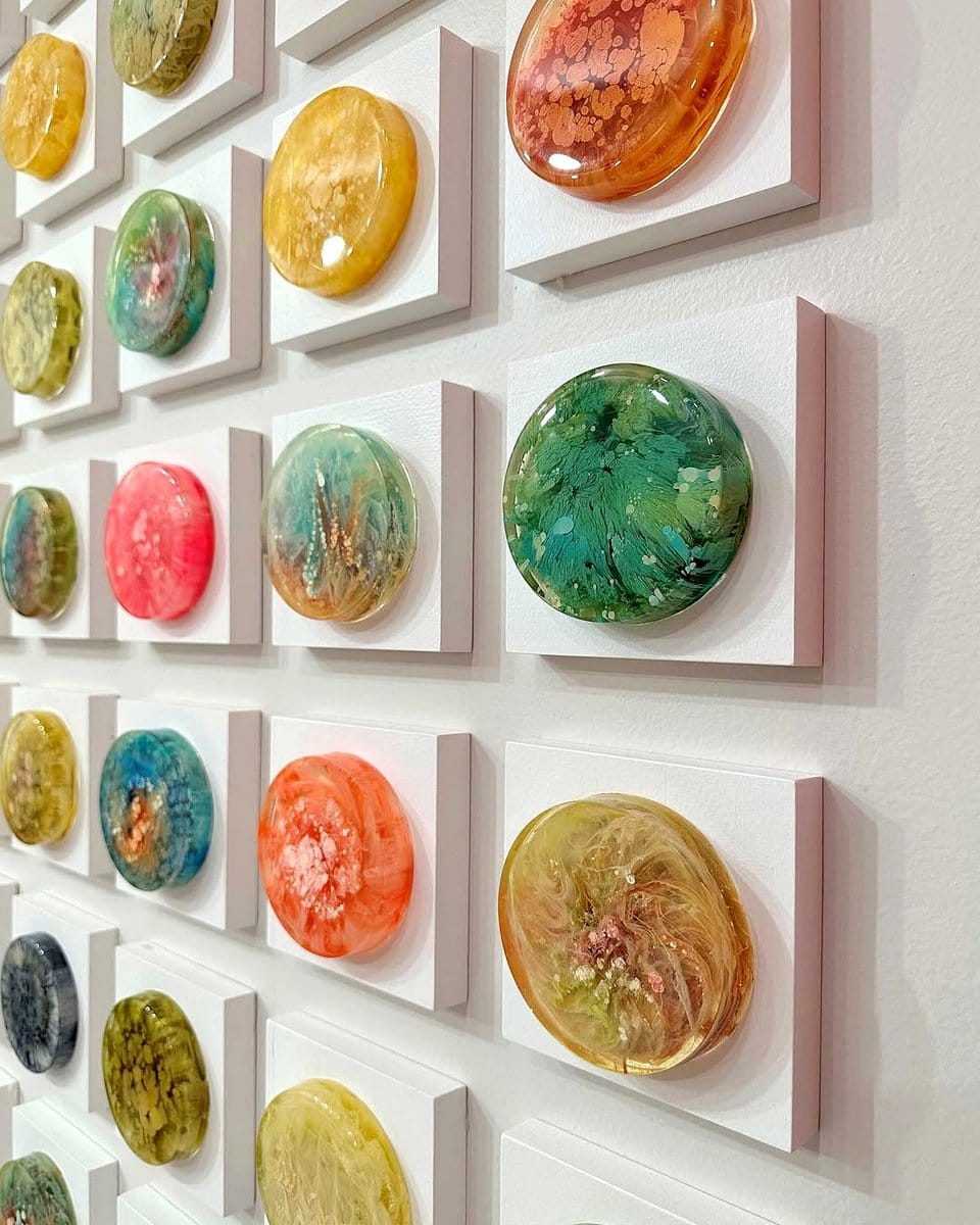 colorful resin jewelry tray