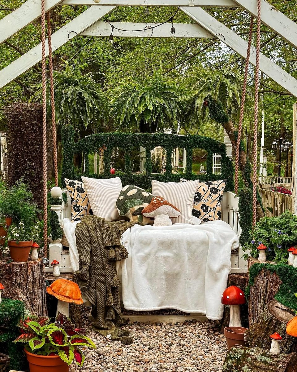 bicycle plant next to a cozy chair