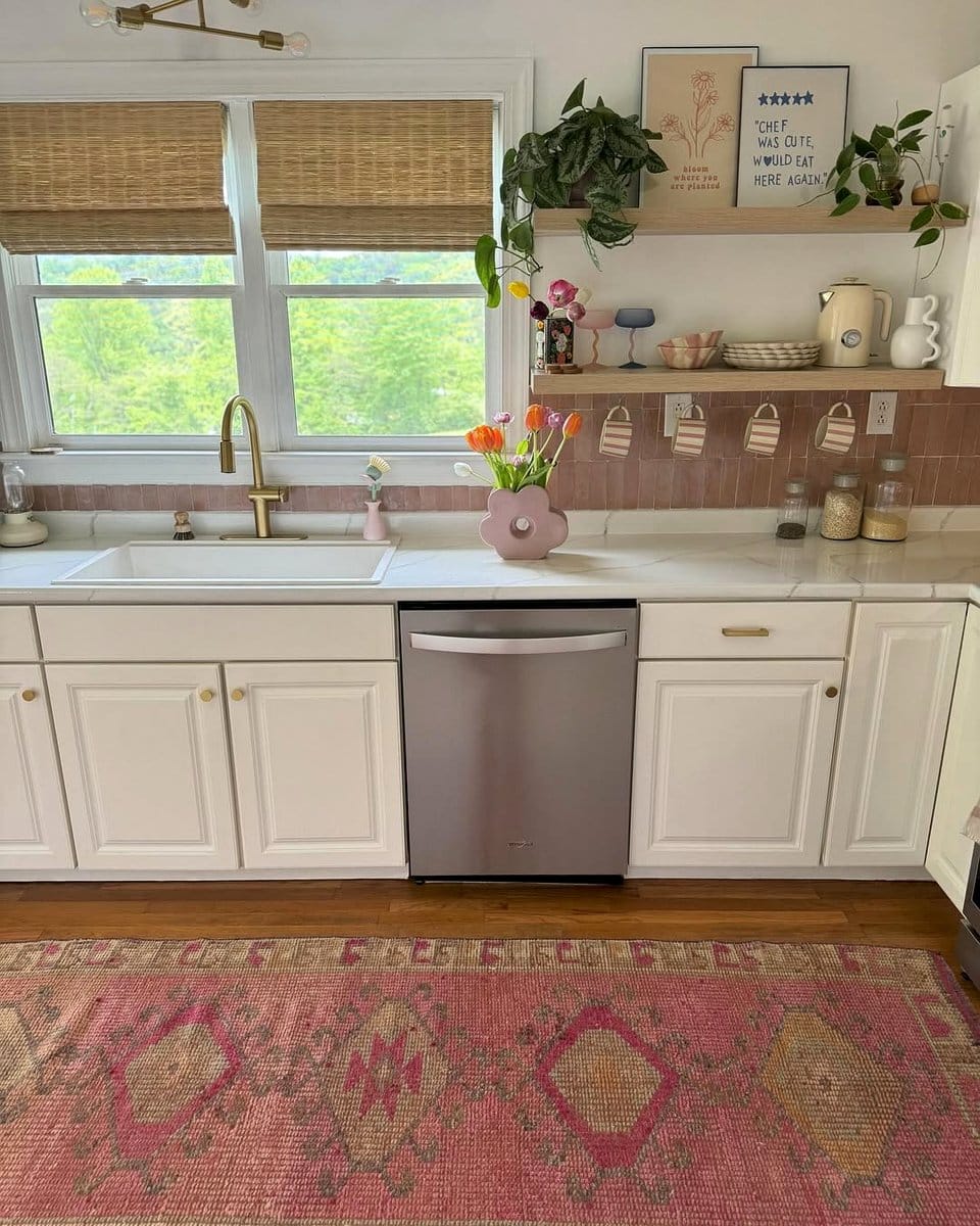bamboo stalks on kitchen counter