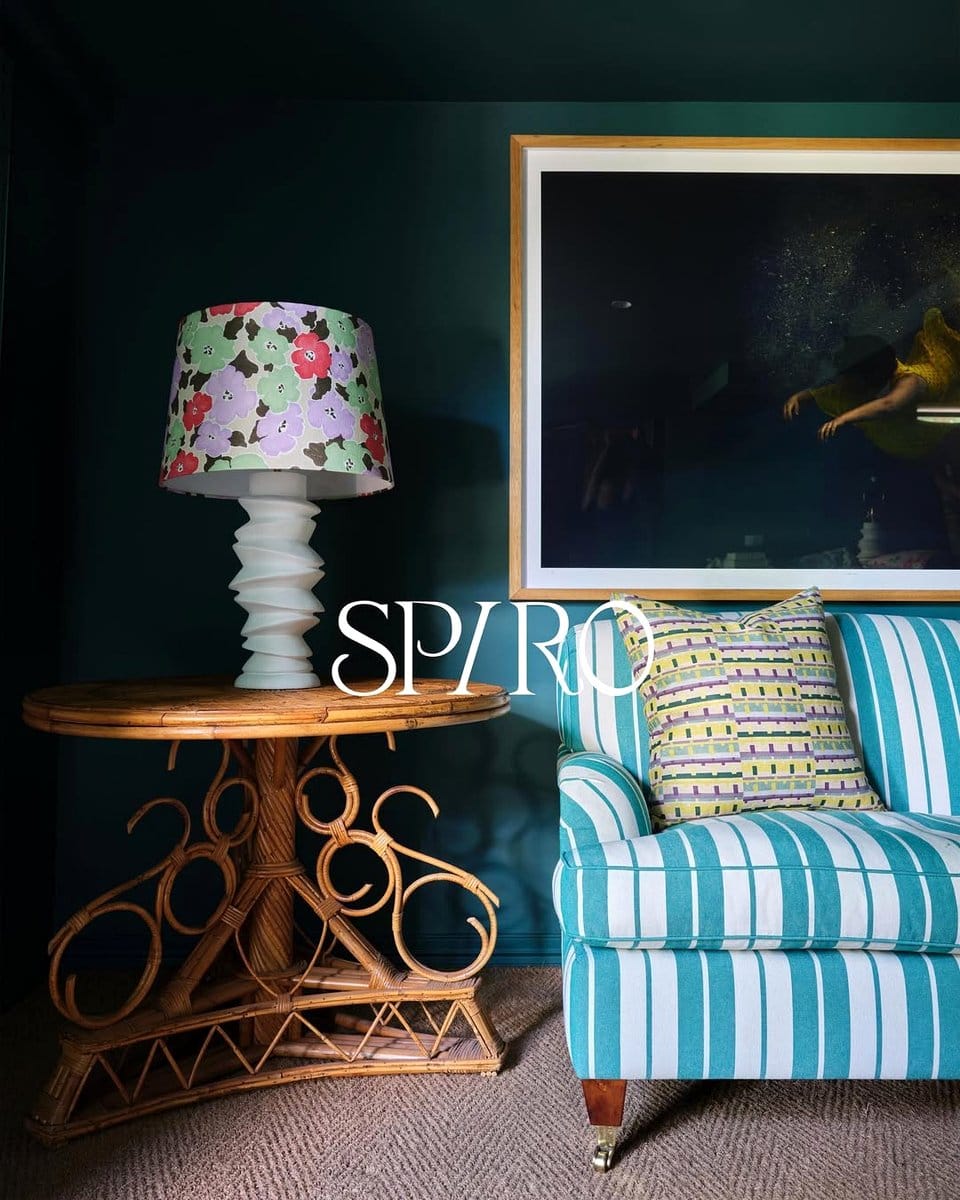 themed side table with matching decor