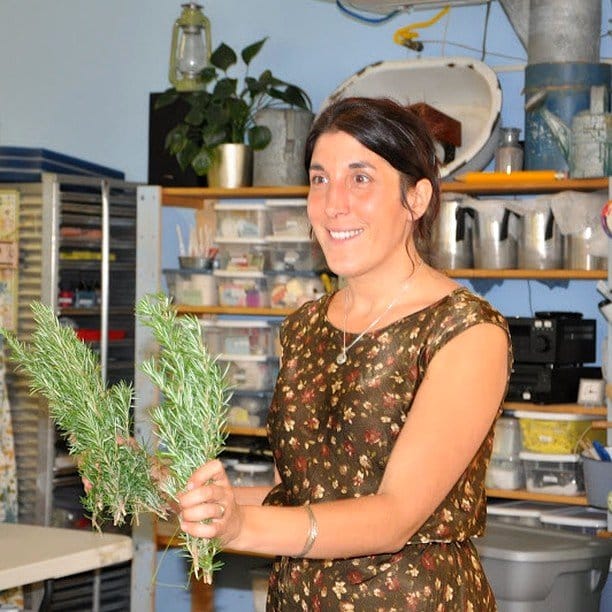 rosemary sprigs tied with twine