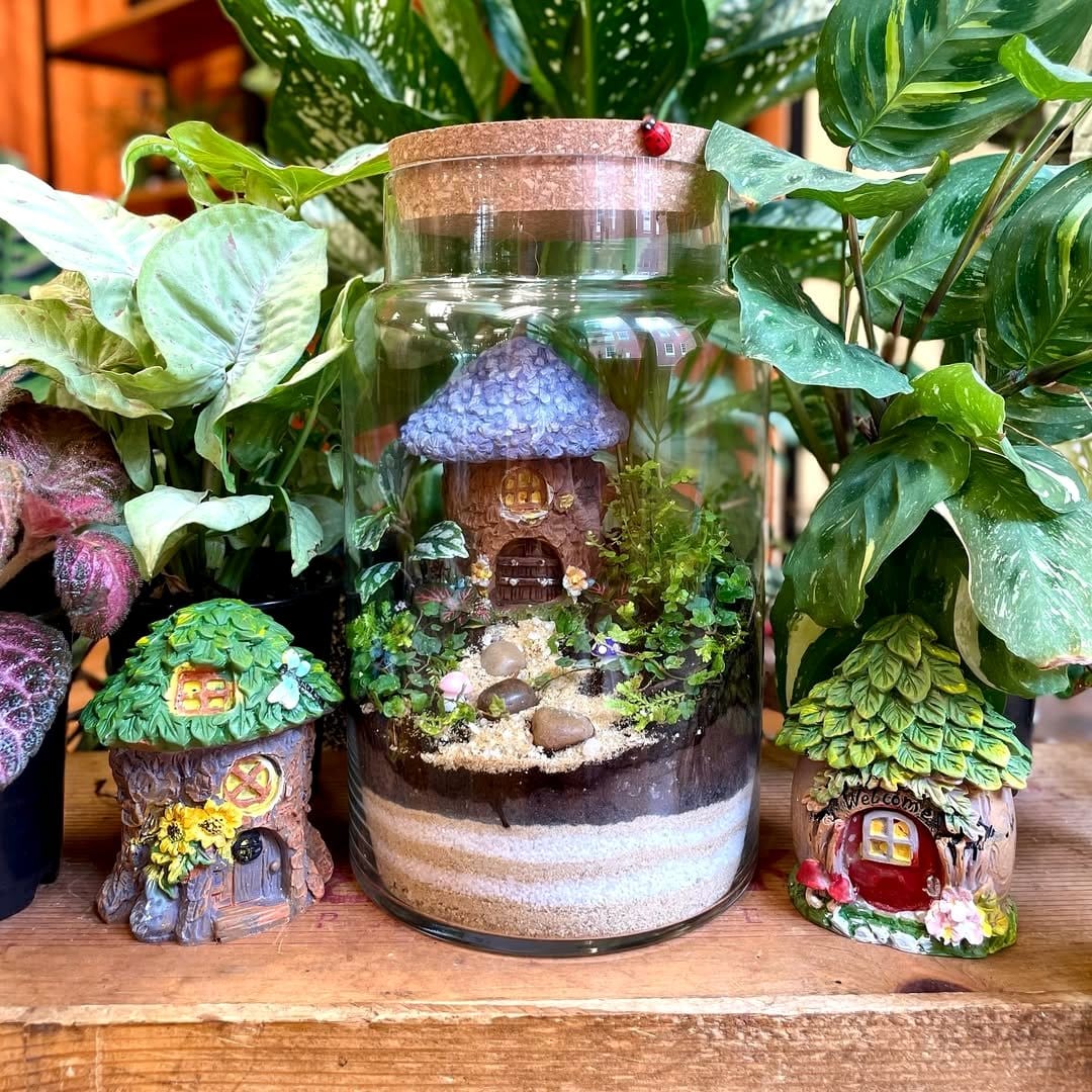 fairy garden in terrarium