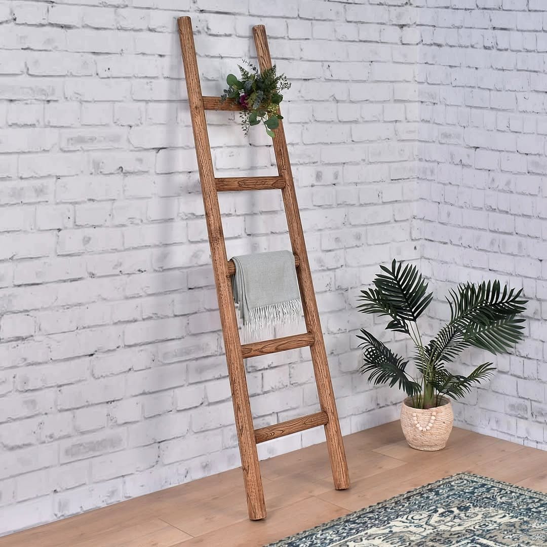 plant ladder with reclaimed wood