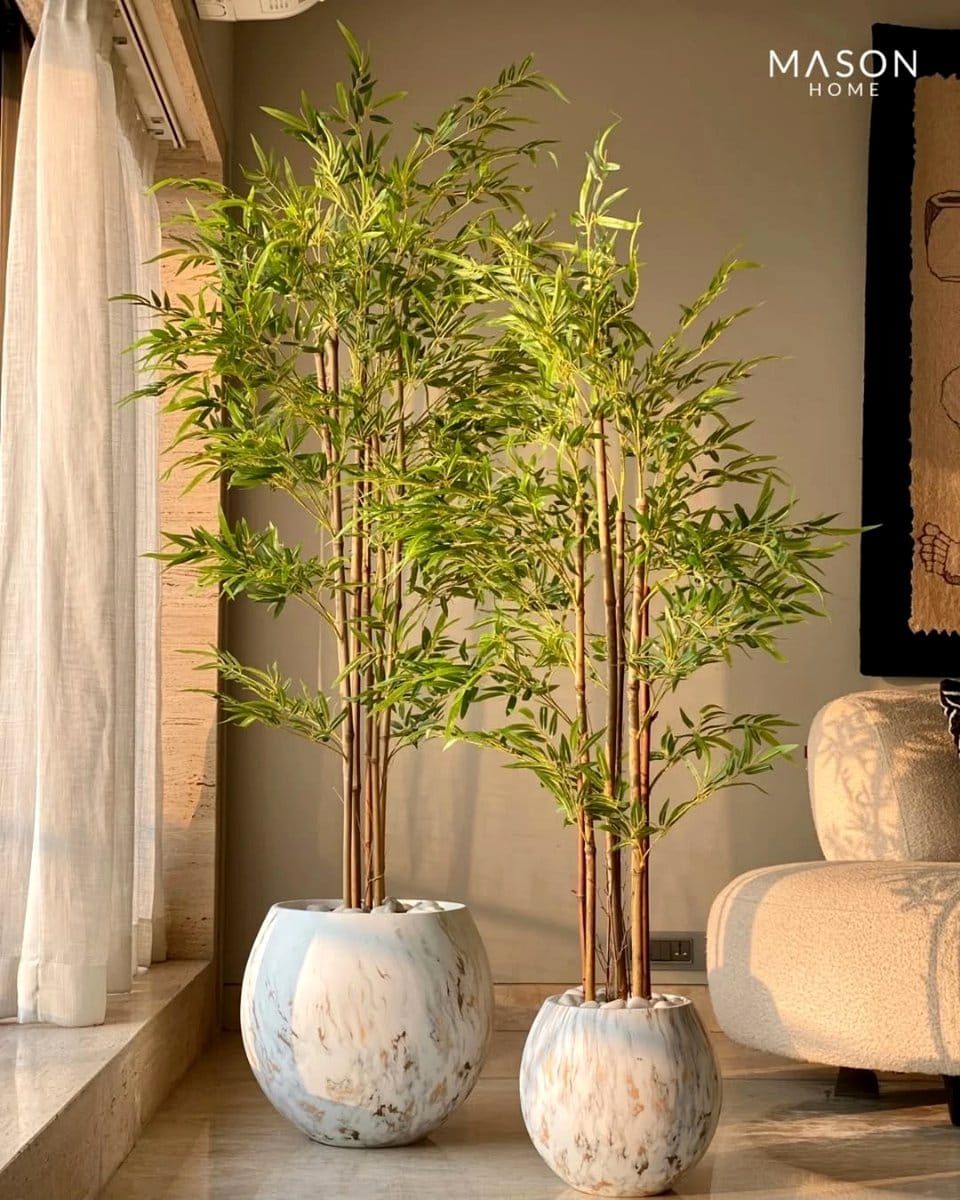 luxurious white marble planter