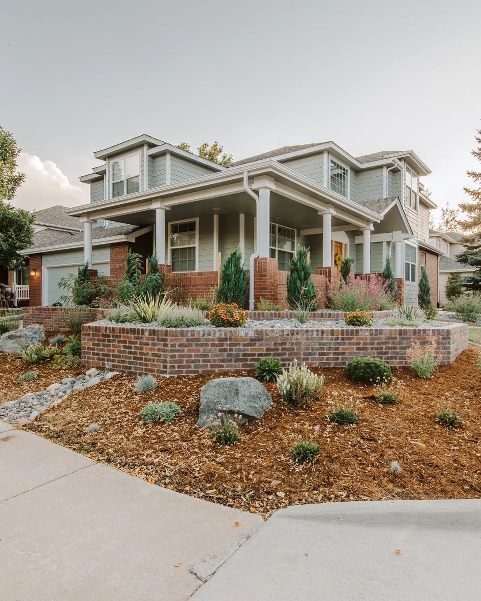 feather reed grass in modern planters