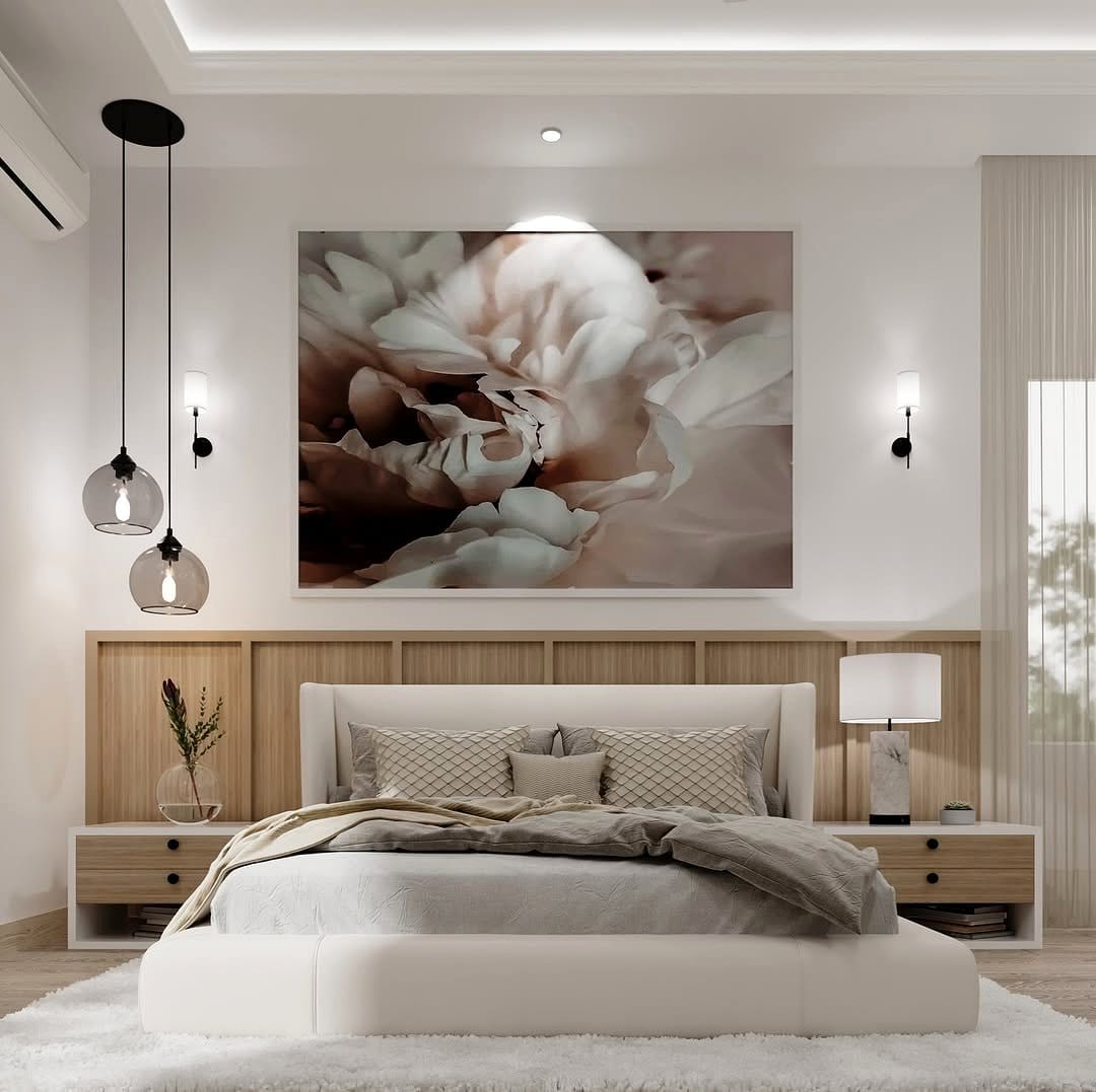 Serene Scandinavian bedroom setup