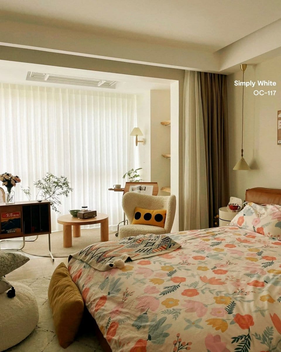 Crisp white walls in a Scandinavian home