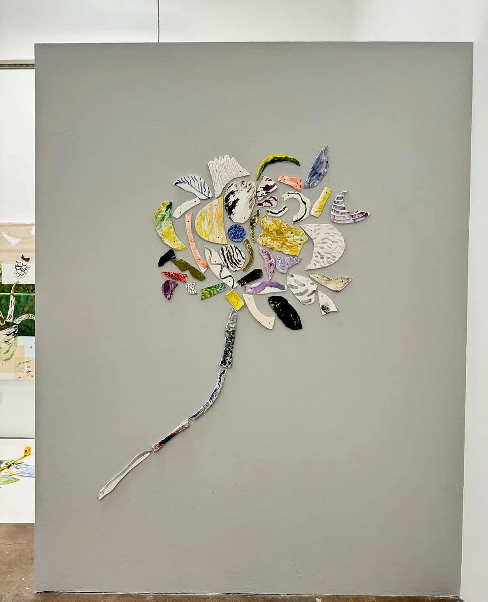 abstract ceramic wall art pieces