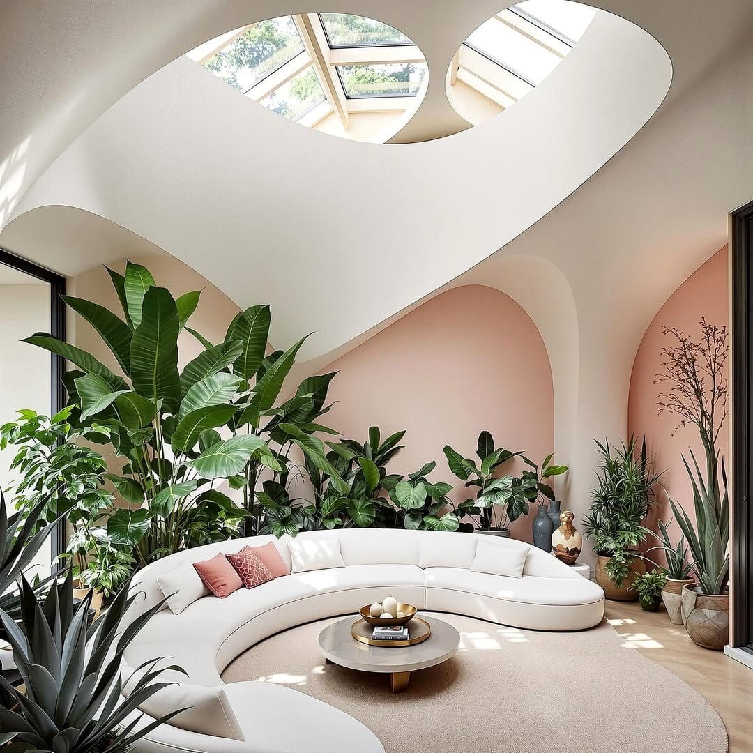 fern shadows on a reading nook