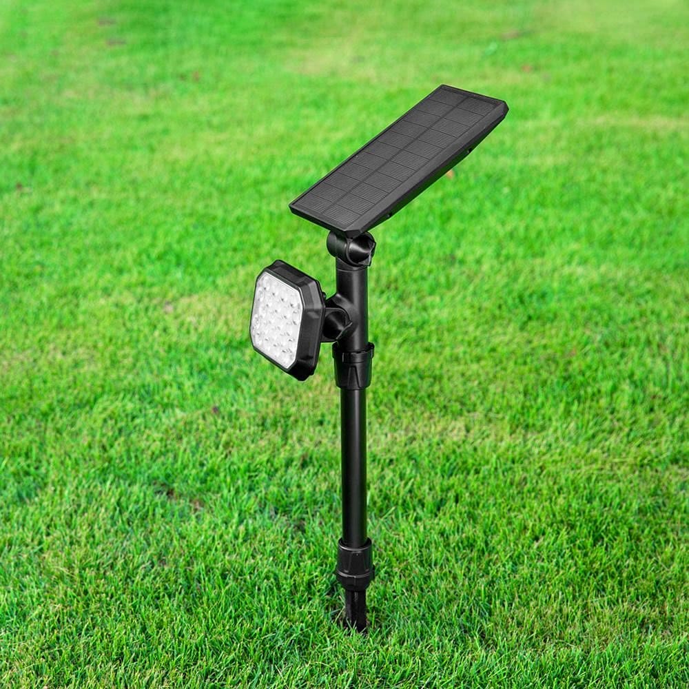 solar spotlight in garden