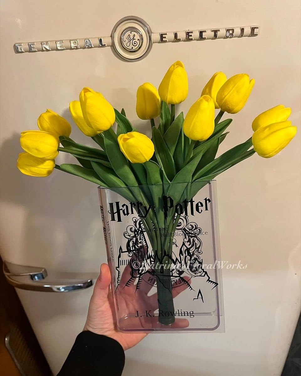 personalized book planter with name