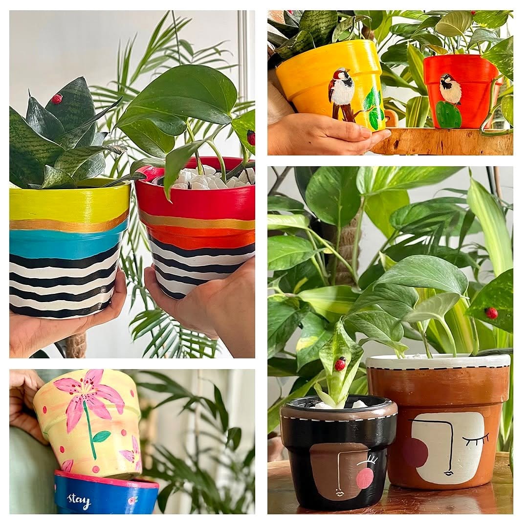 handmade pots with unique designs