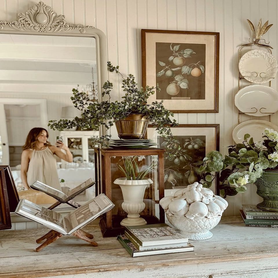 Cozy eclectic plant-filled corner