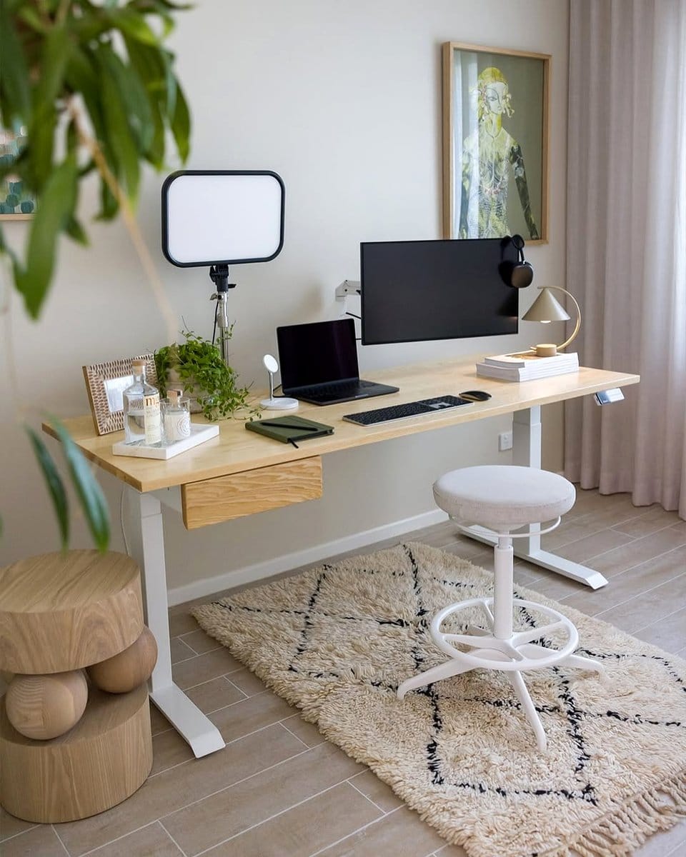 Scandinavian home office setup