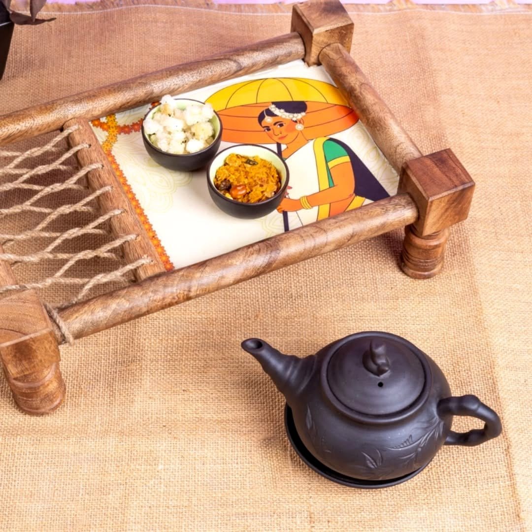 offbeat serving tray with snacks