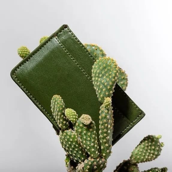 textured leather plant sleeve with intricate design