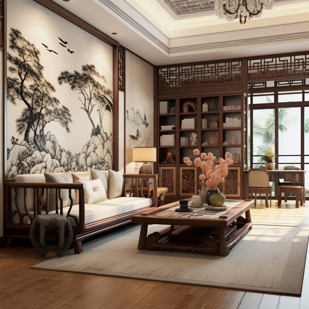 Diverse textile mix in Scandinavian room