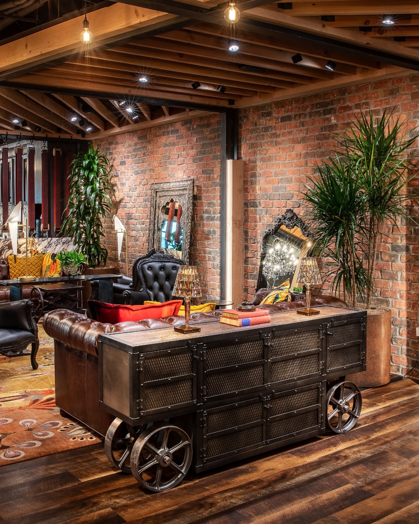 hanging light with small bamboo