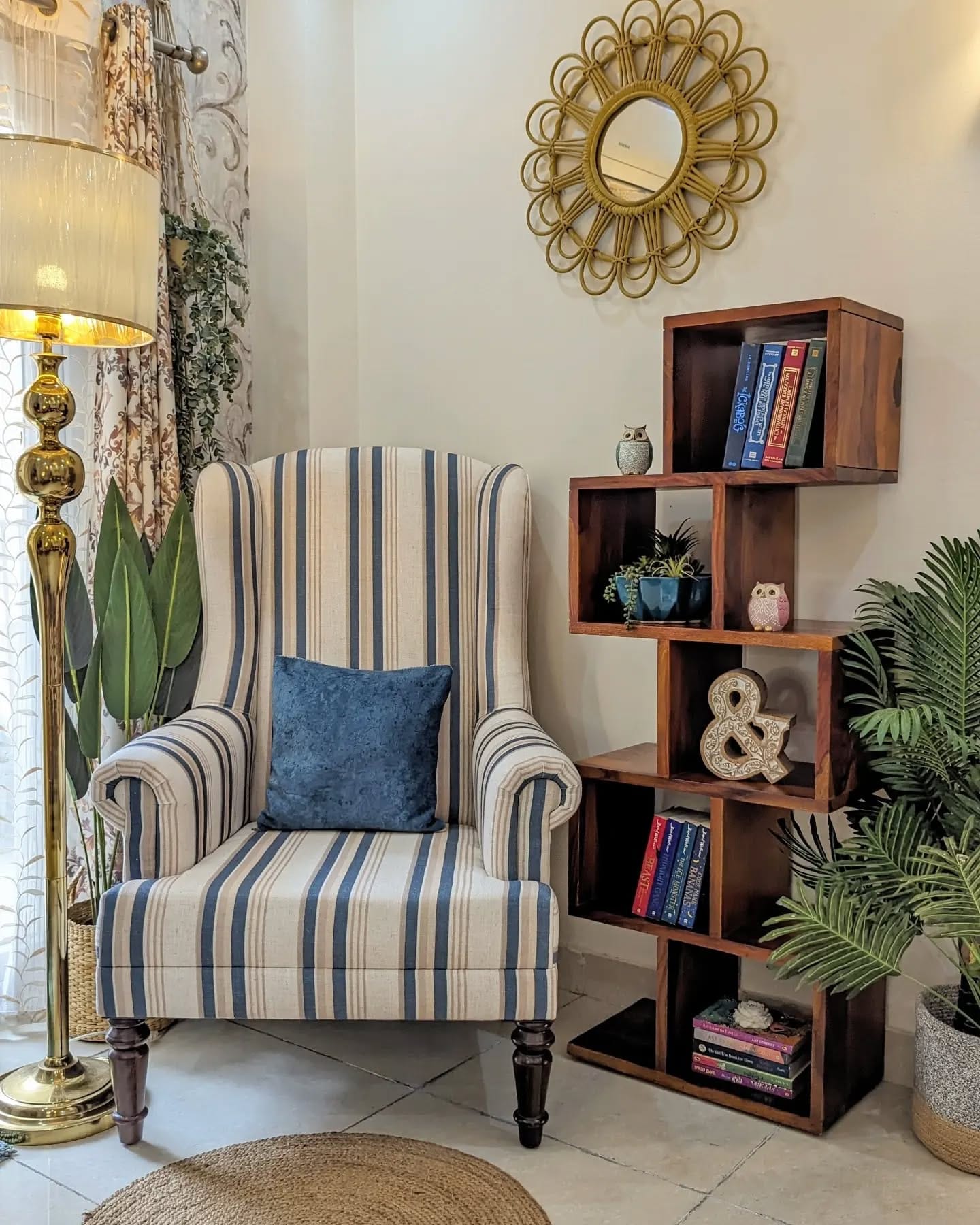 vintage dresser with succulents