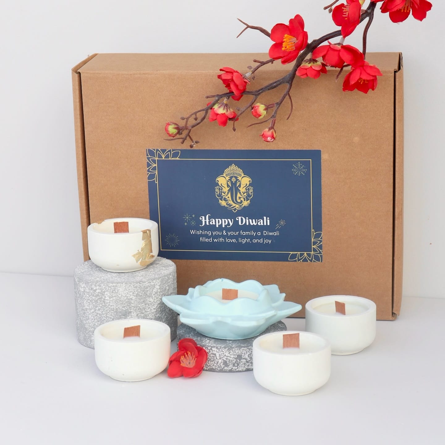 minimalist concrete cylinder with bamboo