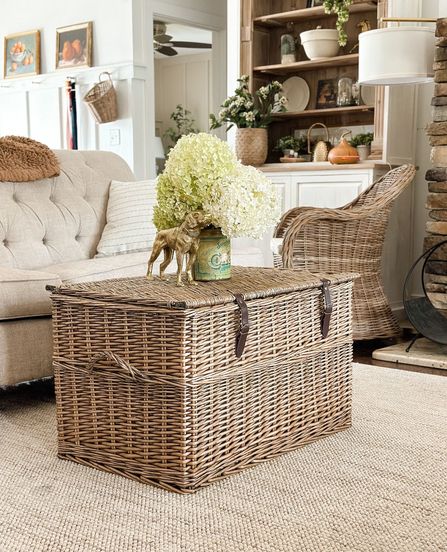 woven basket filled with fruit