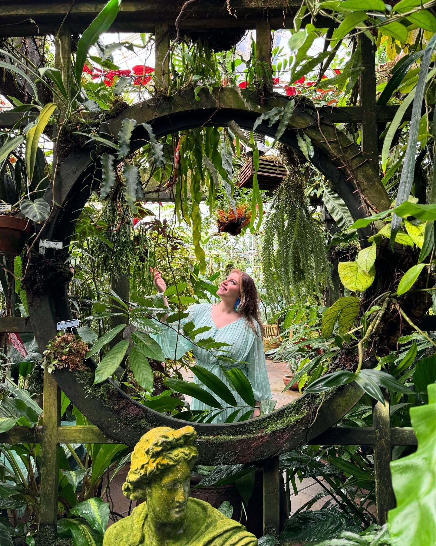 indoor jungle with fiber optic lights
