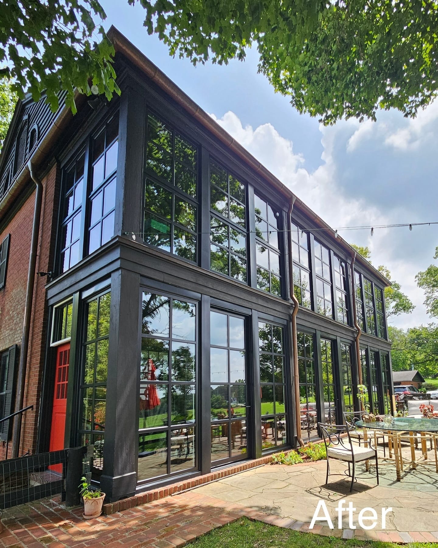 sunlit windowsill with plants