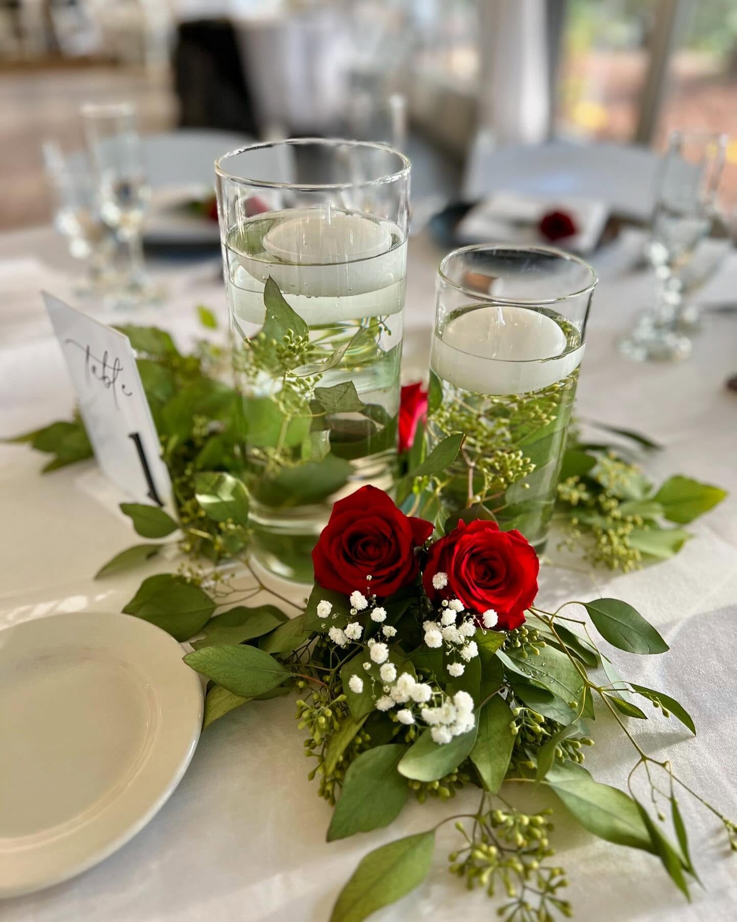 Eucalyptus stems in glass vase