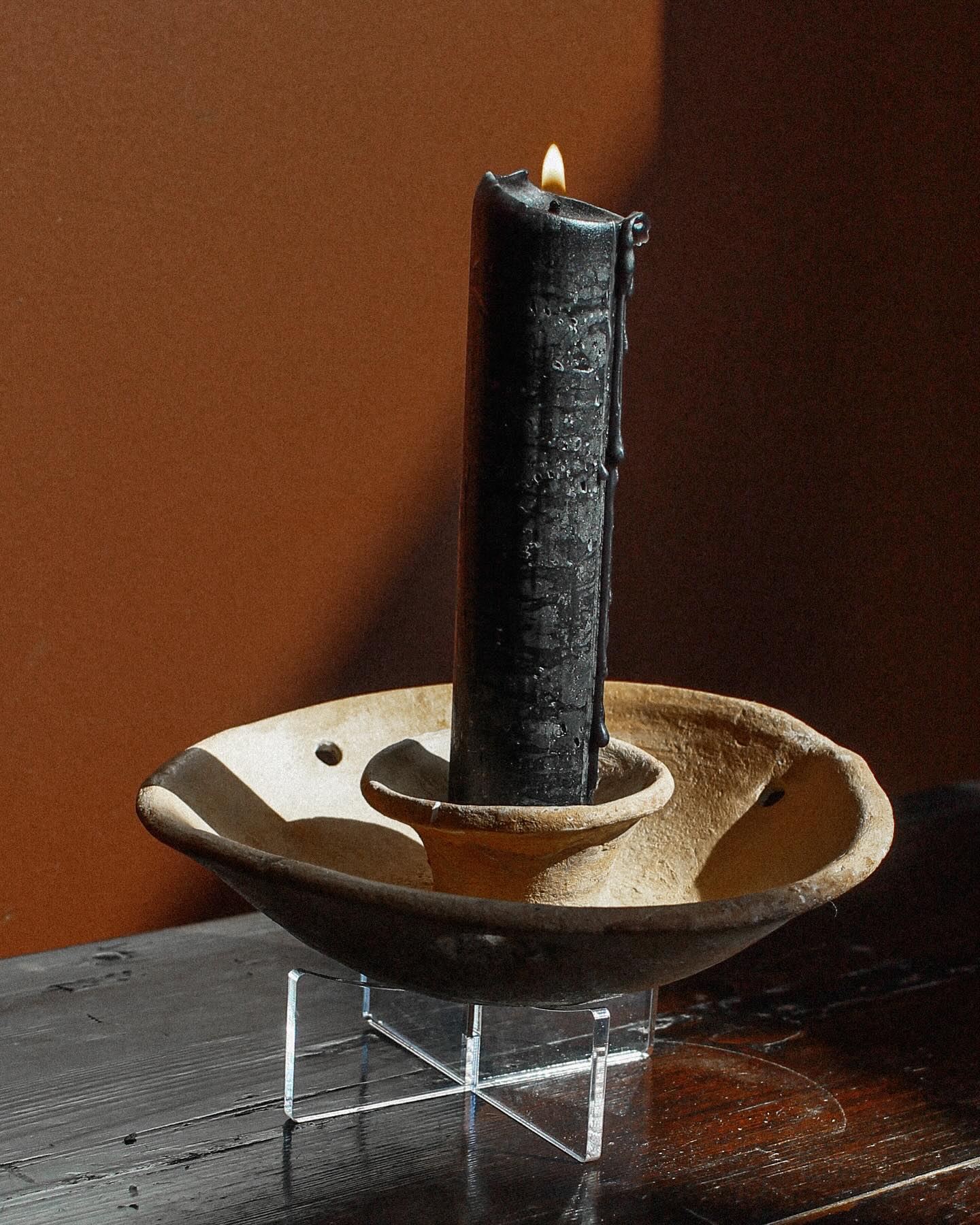 modern terra cotta candle holder