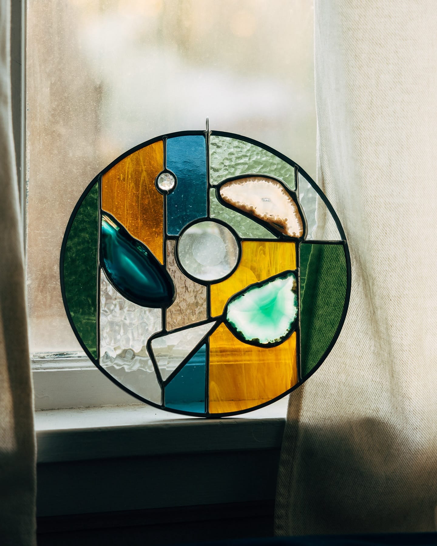 yoga space with rainbows