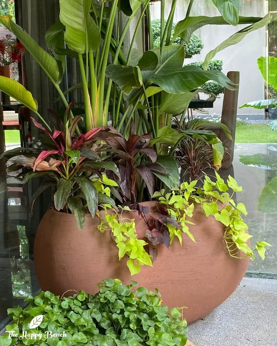 colorful ceramic pots on table