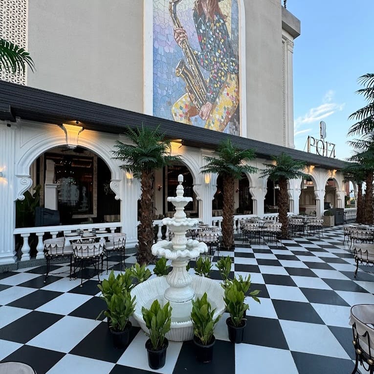 self-watering fiberglass planter on balcony