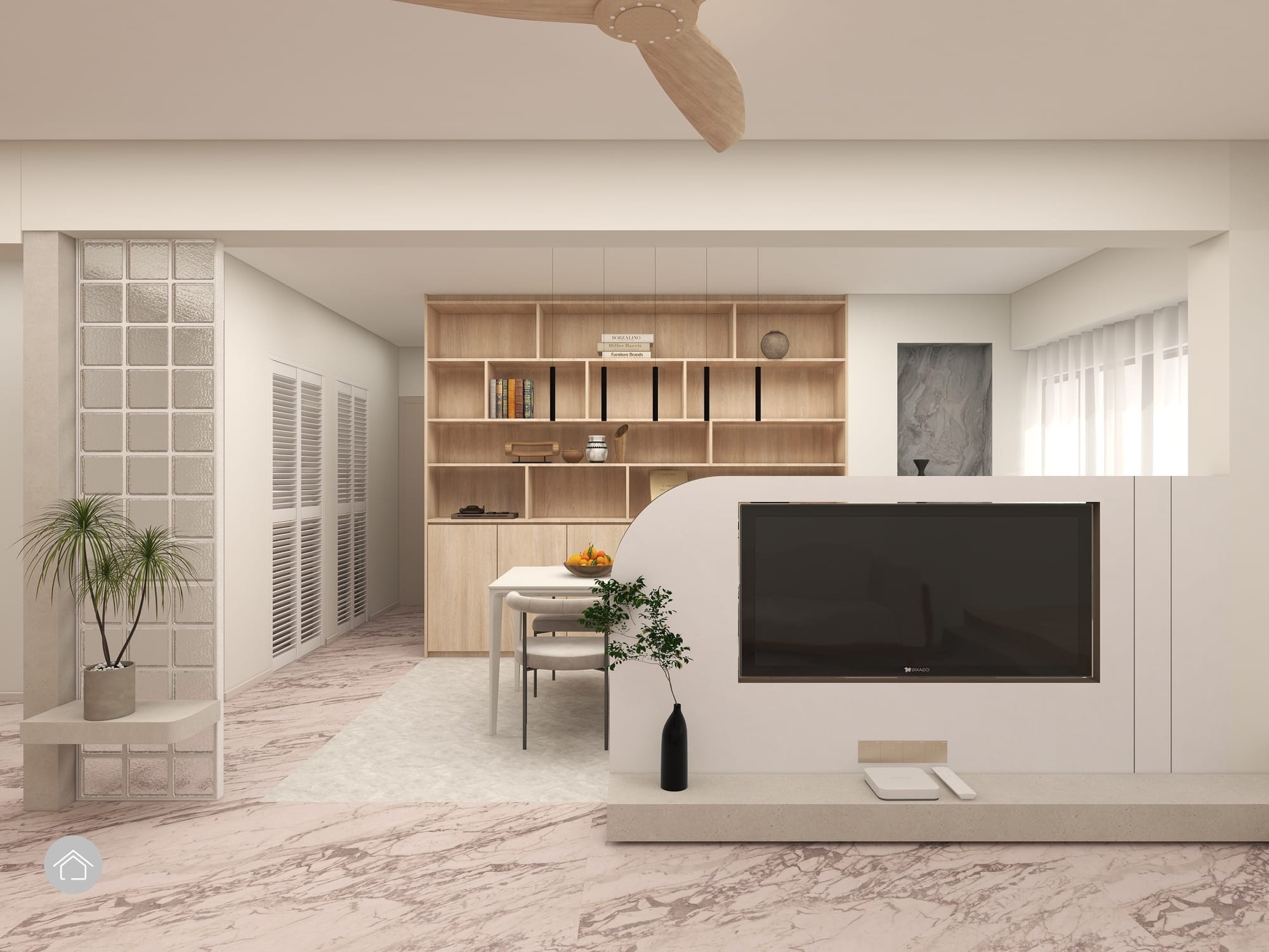 Minimalist Scandinavian wall art display