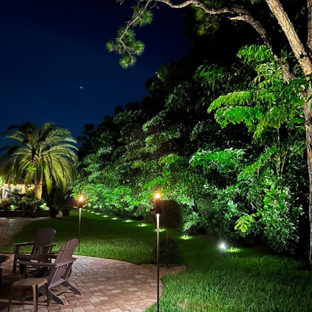 Layered lighting in modern living space