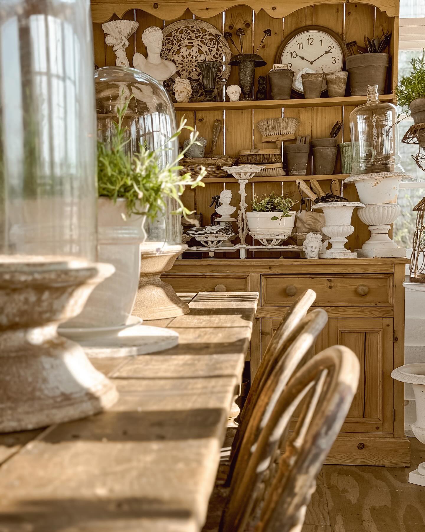 Whitewashed wooden coffee table