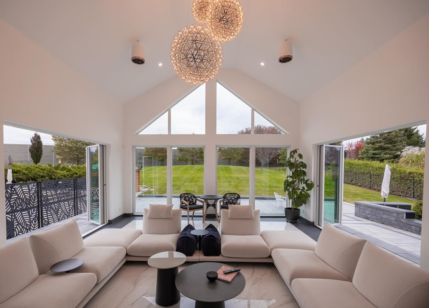 sunlight streaming through prism onto plant leaves