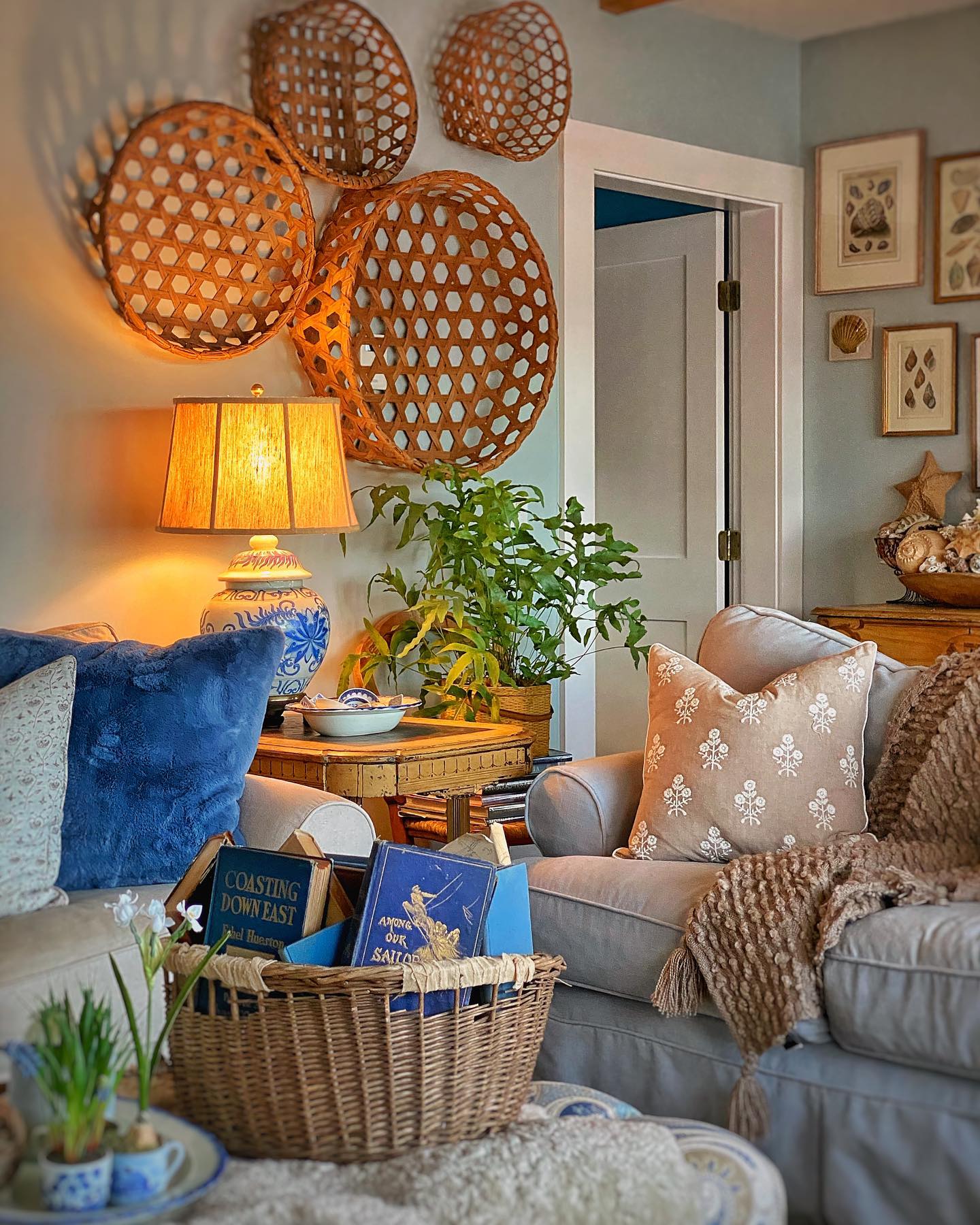 Wall gallery of botanical prints