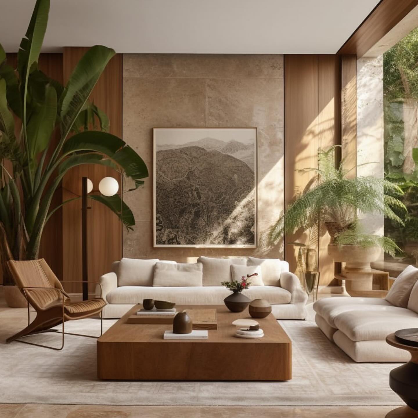 Sleek white pot with fiddle leaf fig