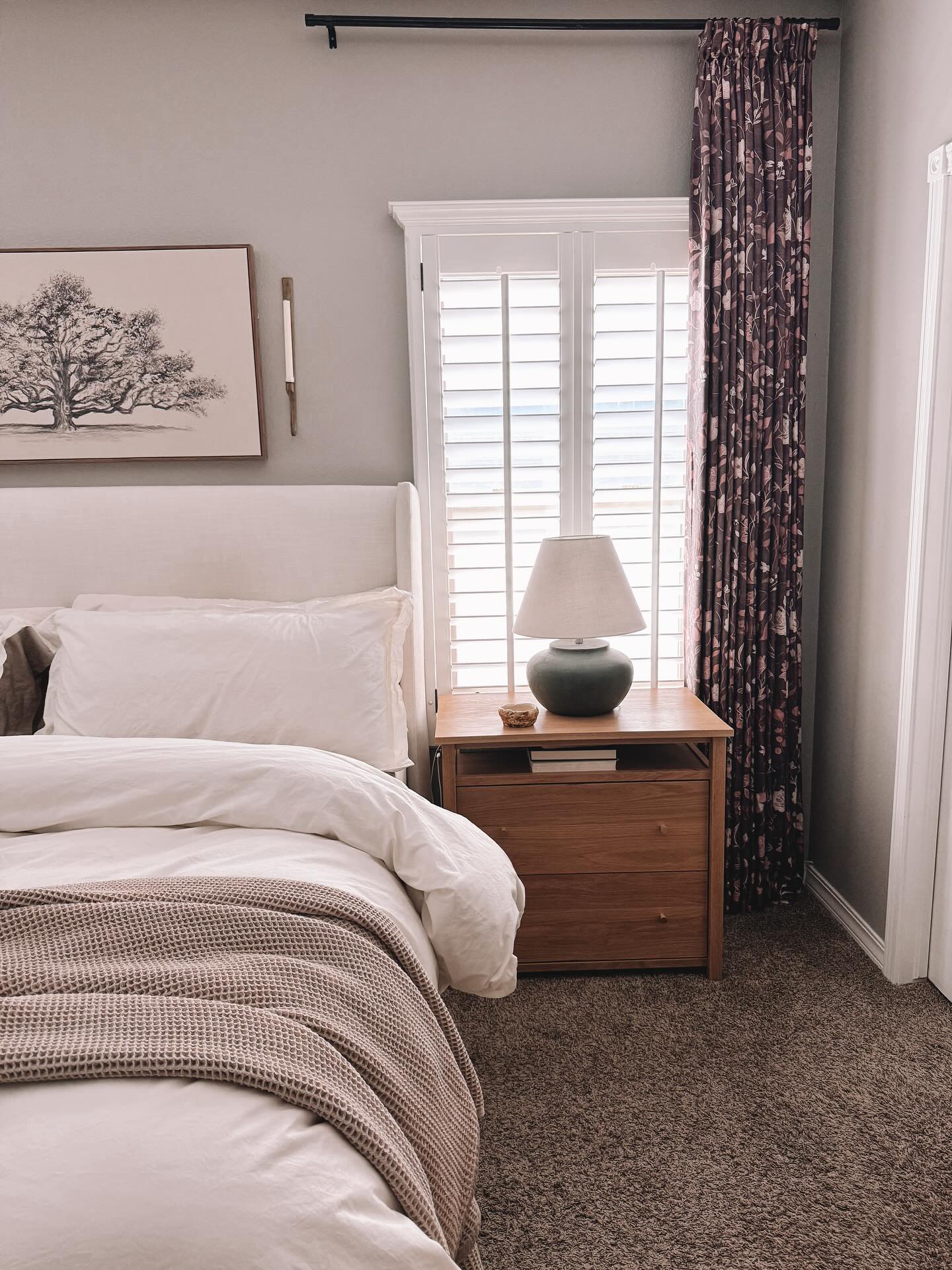 Light sheer curtains billowing in breeze