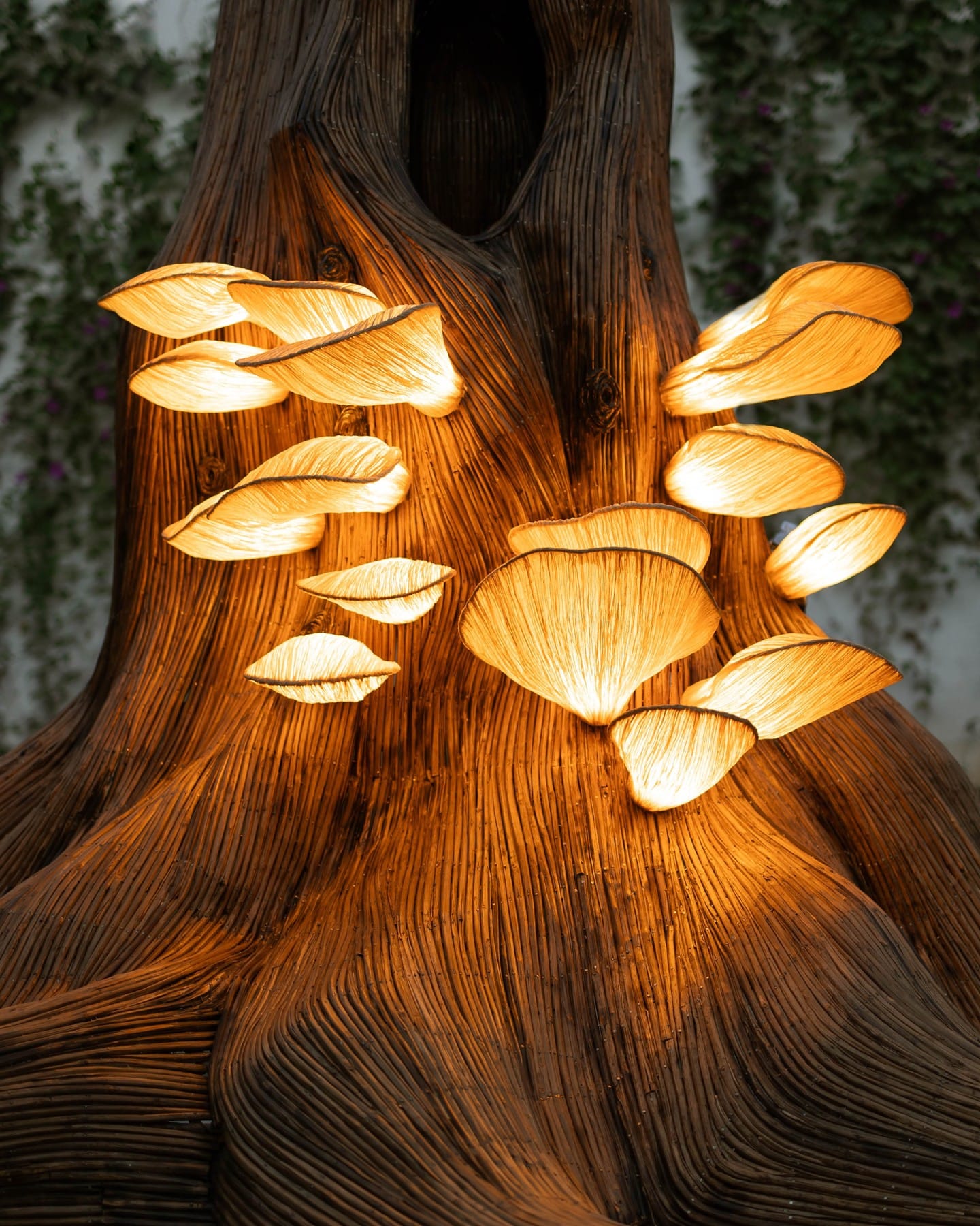 illuminated metal tree with LED lights